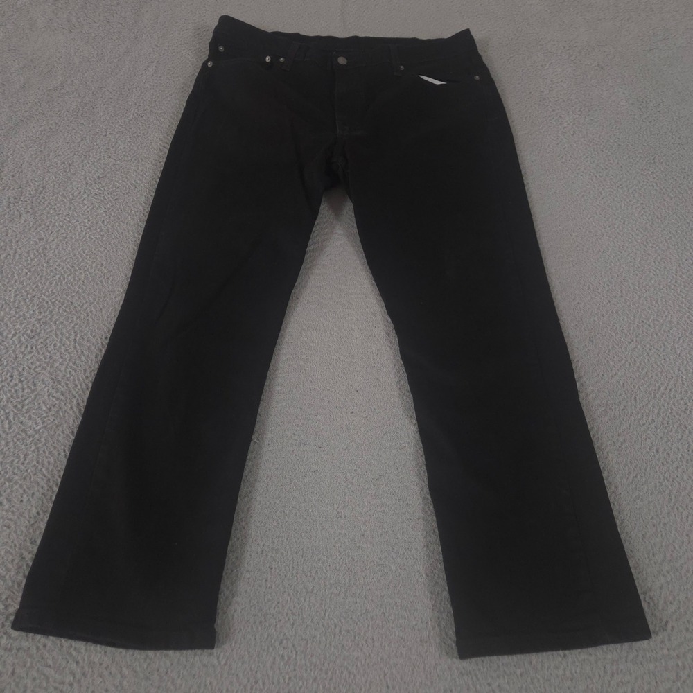 Levi's Jeans Mens 40x30 Black 514 Straight Leg Stretch Denim Cotton Pants Modern